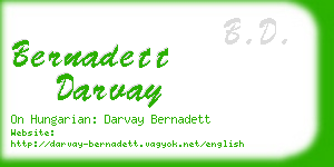 bernadett darvay business card